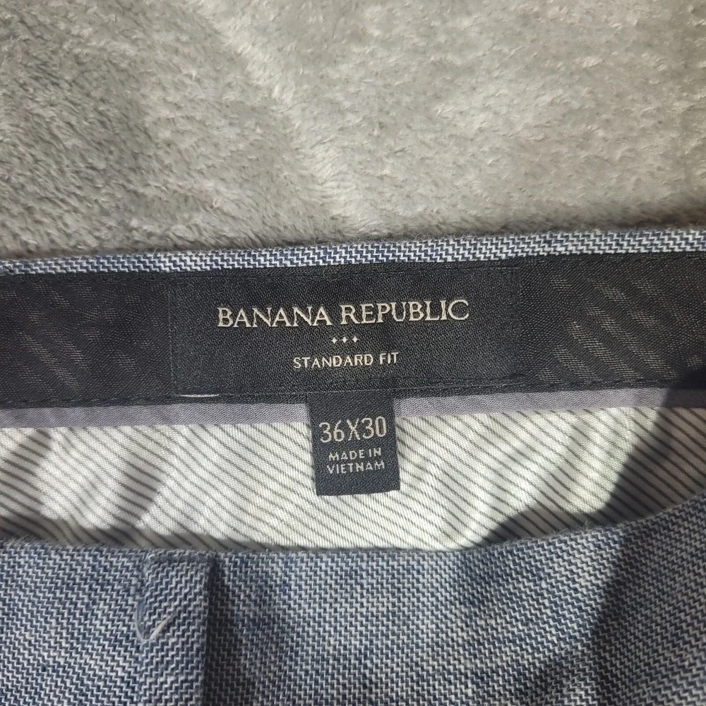 Banana Republic Linen Blend Pants Mens 36x30 (Fits 36x28) Standard Fit Taper